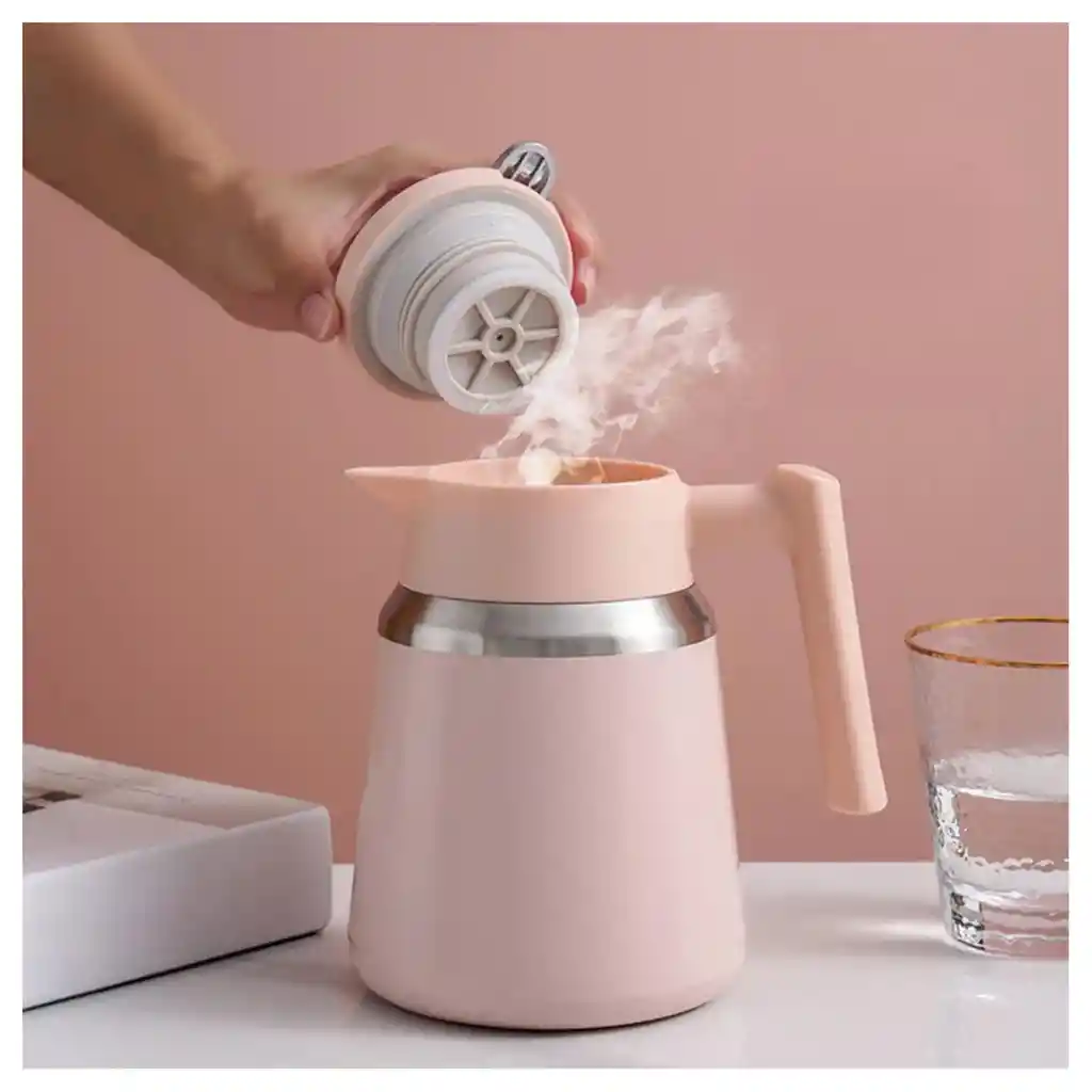 Tetera Térmica 1.1 L Acero Inoxidable Jarra Para Té Café Y Aromaticas