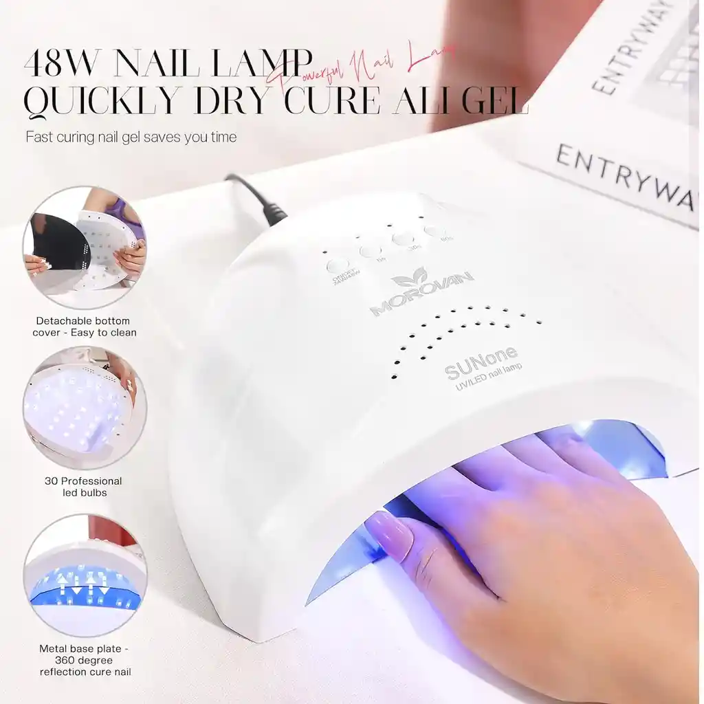 Morovan Kit De Polygel Para Uñas Con Lámpara Led