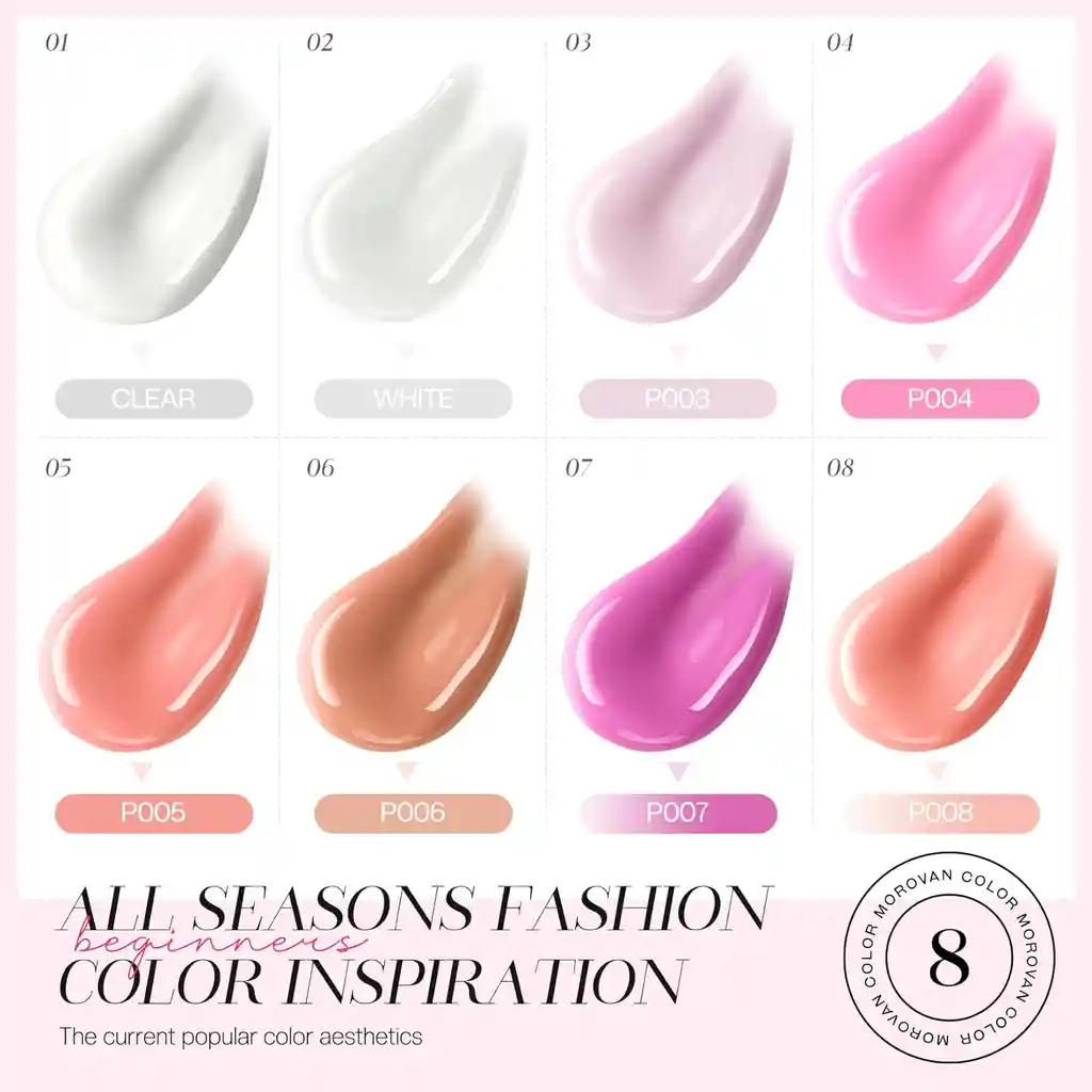 Morovan Kit De Polygel Para Uñas Con Lámpara Led