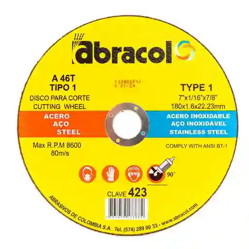 Disco Abracol S/fino 7 X 1/16 X 7/8