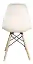 Silla Charles Eames Blanca Con Patas De Madera 82x47 Cm