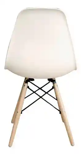 Silla Charles Eames Blanca Con Patas De Madera 82x47 Cm