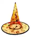 Sombrero De Bruja Con Tul Doble Faz Y Diseño