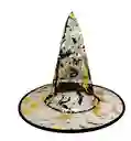 Sombrero De Bruja Con Tul Doble Faz Y Diseño