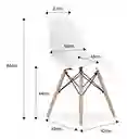 Set 2 Sillas Tipo Eames De Comedor Modernas Colores Color Del Asiento Blanco