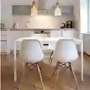 Set 2 Sillas Tipo Eames De Comedor Modernas Colores Color Del Asiento Blanco