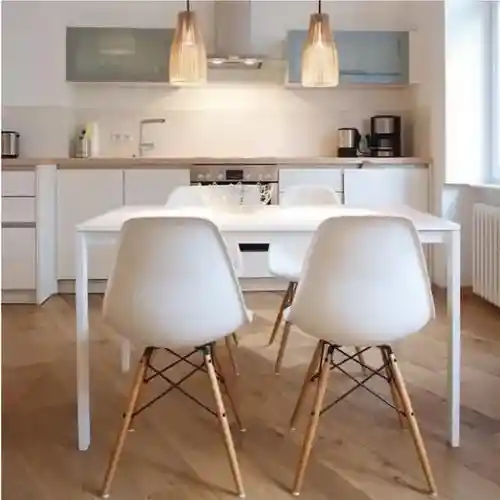Set 2 Sillas Tipo Eames De Comedor Modernas Colores Color Del Asiento Blanco