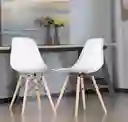 Set 2 Sillas Tipo Eames De Comedor Modernas Colores Color Del Asiento Blanco