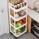 Organizador Móvil Multiusos 4 Niveles Estante Con Ruedas