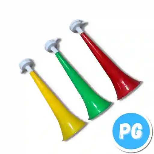 Paquete Vuvuzela Plastica 28 Centimetros X12 Unds Surtida