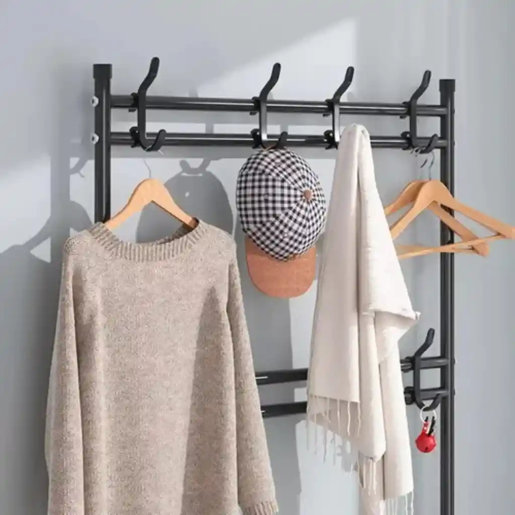 Perchero Organizador Pared Multiusos 3 Niveles Con Ganchos