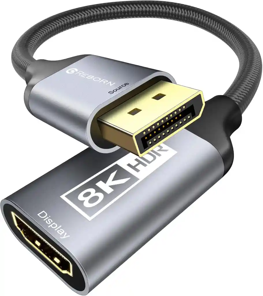 Cable Displayport 1.4 A Hdmi 8k Adaptador Pantalla Pc Rtx