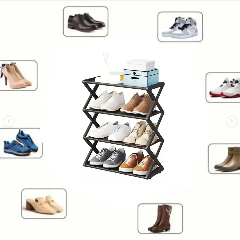 Organizador De Zapatos 4 Niveles Mueble Estable Resistente