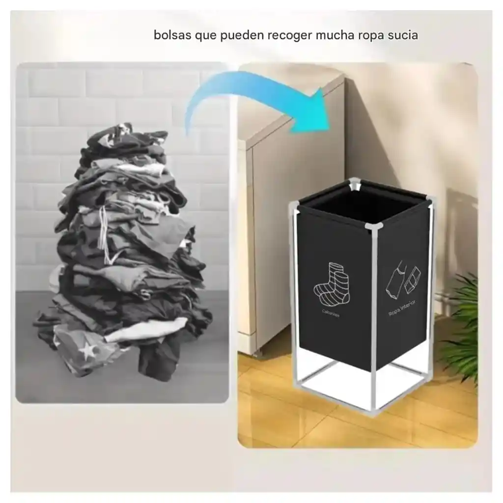 Cesta Ropa Sucia Organizador Para Dormitorio Lavanderia