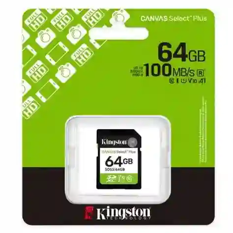 Memoria Sd 64gb Kingston Canvas Select Plus 100 Mb/s (sds2/64gb)