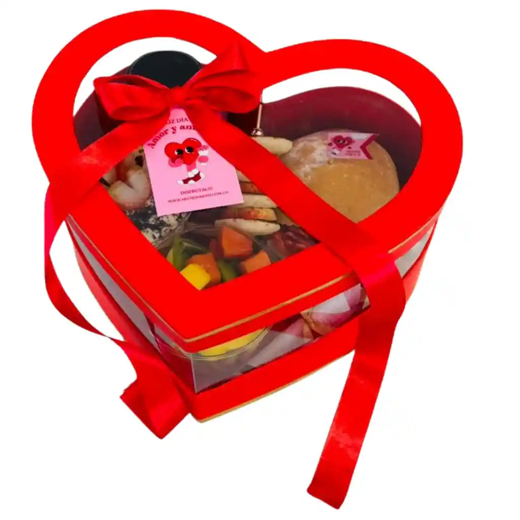 Desayuno En Caja Corazón Amor Y Amistad
