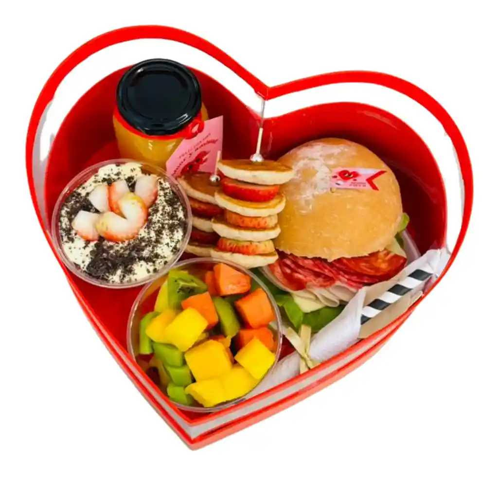 Desayuno En Caja Corazón Amor Y Amistad