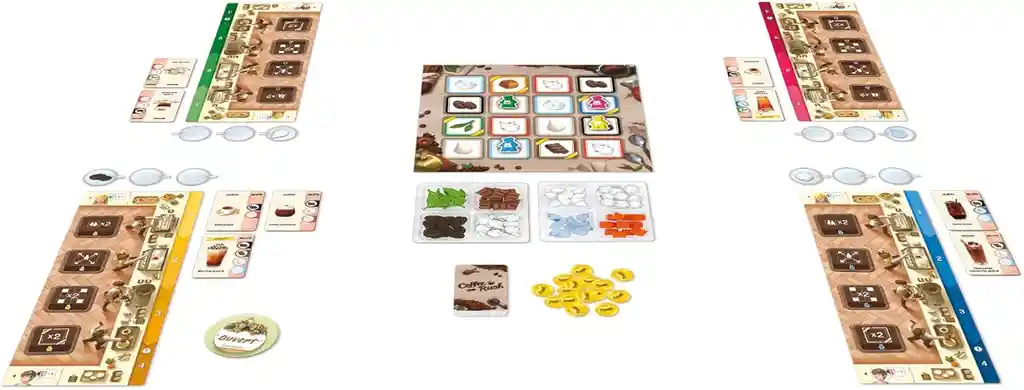 Juego De Mesa Coffee Rush Estrategia La Cafetería Niños
