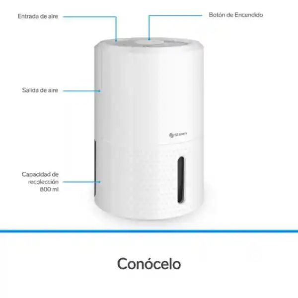 Deshumidificador Electrónico Con Tanque De 800 Ml