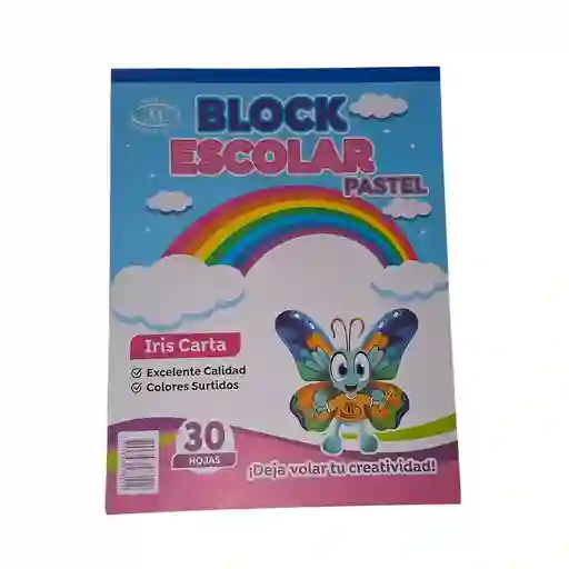 Block Iris Rairan Carta Pastel X30 Hojas
