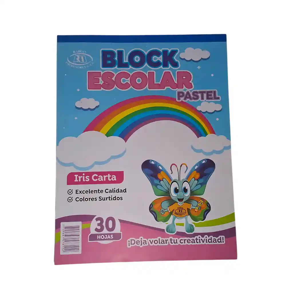 Block Iris Rairan Carta Pastel X30 Hojas