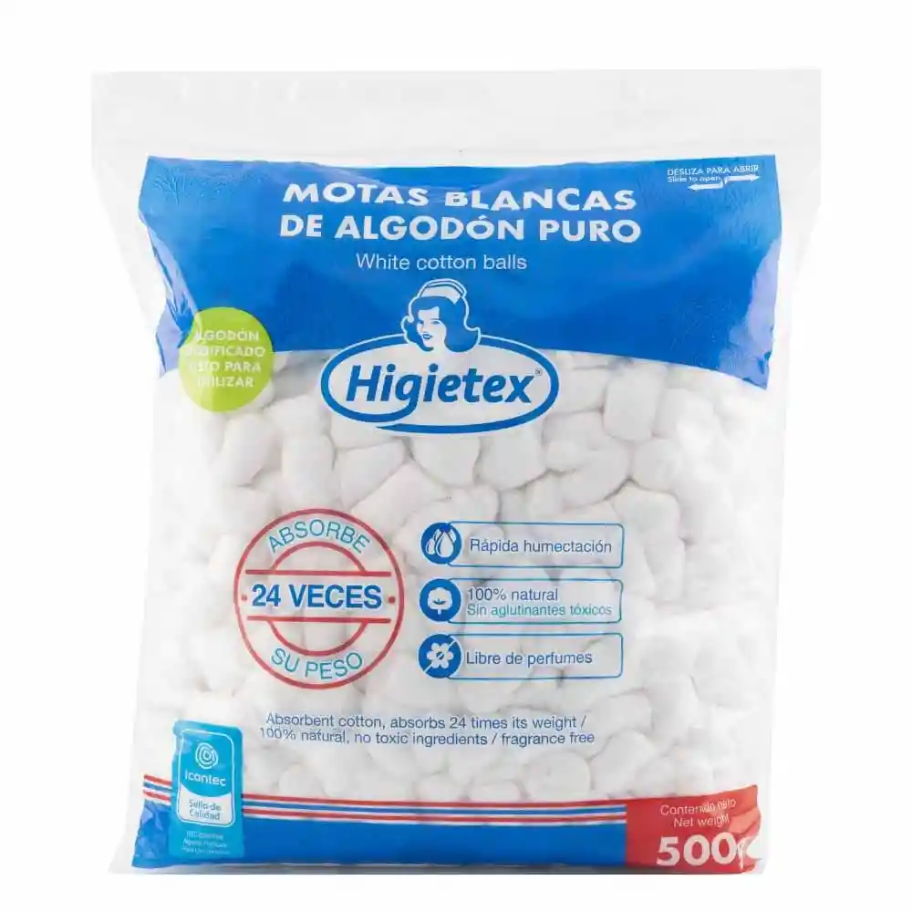 Algodón En Torundas X 500gr Higietex