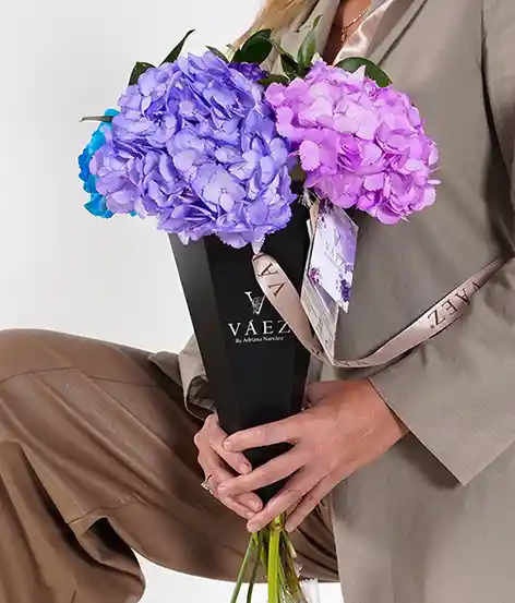 Box Lurury Con Hortensias
