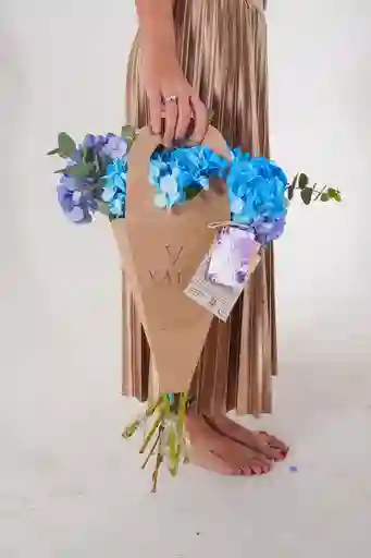 Caja Pasion Con Hortensias