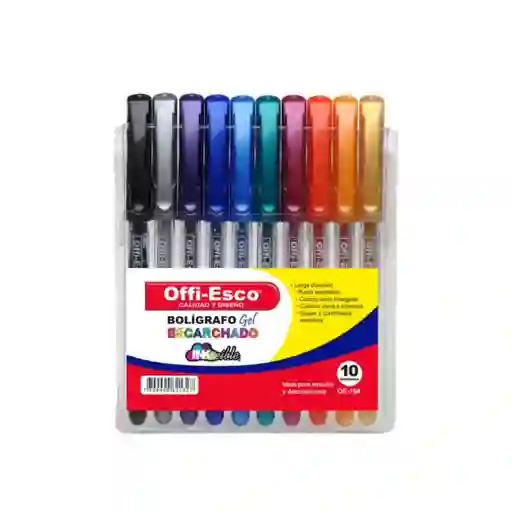 Boligrafo Escarchado X 10