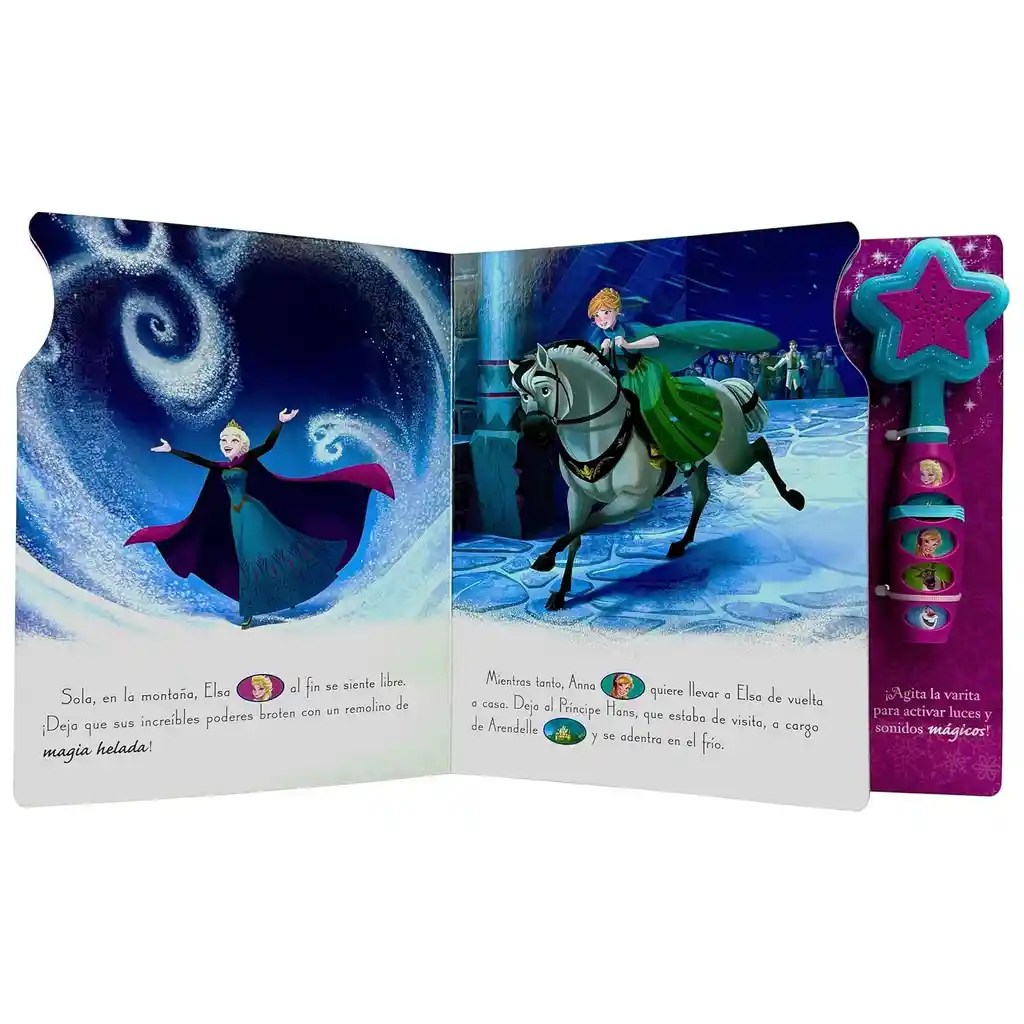 Libro Interactivo Frozen Con Varita De Luces Y Sonidos Niños