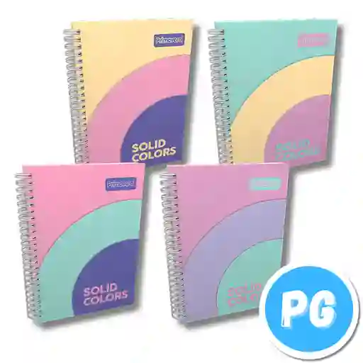 Cuaderno Argollado 105 Primavera Solid Colors Mujer Cuadros 80 Hojas - Se Envia Un Motivo Aleatorio