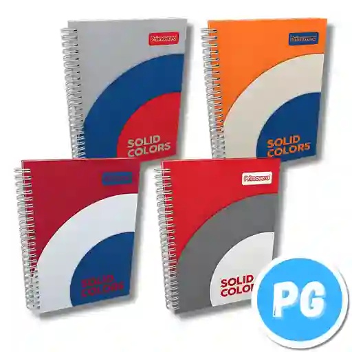 Cuaderno Argollado 105 Primavera Solid Colors Hombre Cuadros 80 Hojas - Se Envia Un Motivo Aleatorio