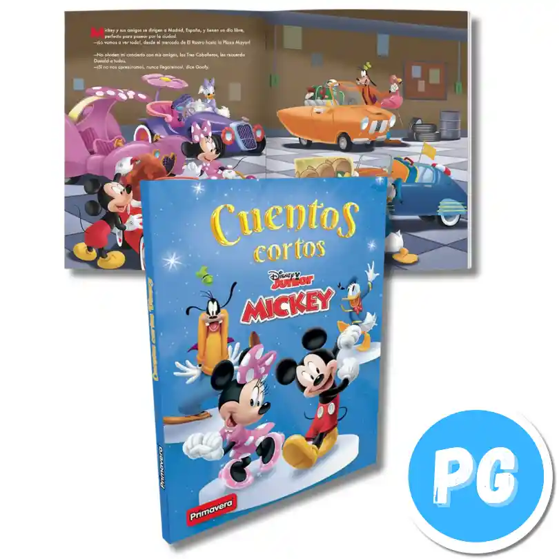 Libro Primavera Disney Cuentos Cortos Grande Pasta Dura