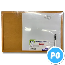 Tablero Mix En Madera (acrilico Y Corcho) 40x60 Centimetros