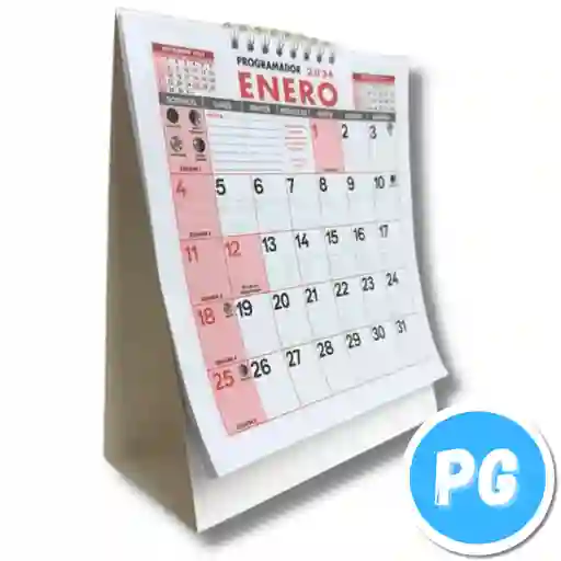 Programador (calendario) Mediano Mesa Parado 2026 21x17 Centimetros