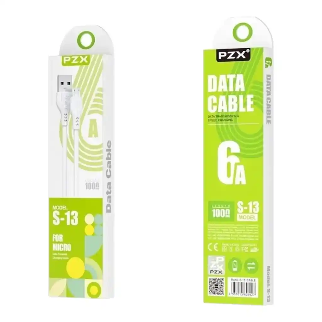 Cable De Datos Y Carga Micro Usb-v8 Pzx S-13