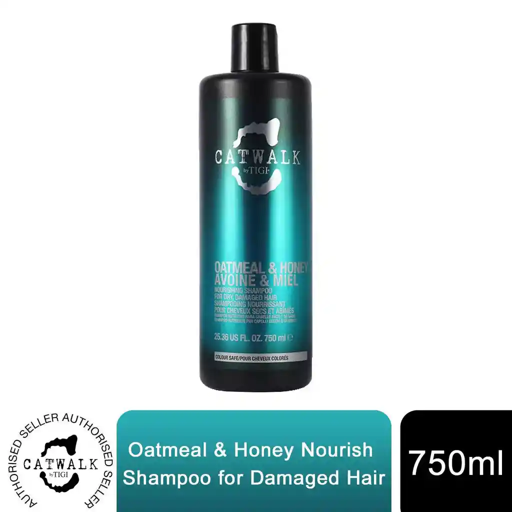 Shampoo Tigi Catwalk Nutritivo De Avena Y Miel Para Unisex, 25.36 Onzas