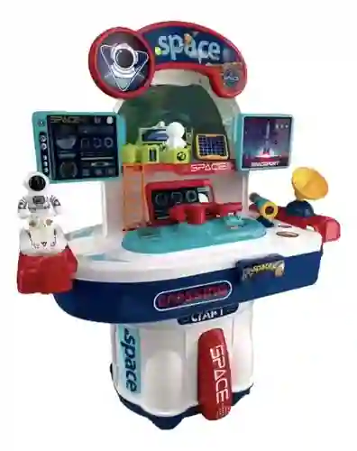 Juguete - Cohete Espacial V2. Dimen.= Alto 52.5cm. Ancho 45.5cm. Prof. 24cm