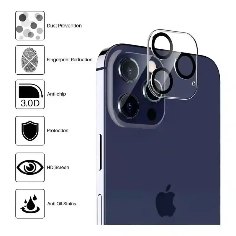 Vidrio Templado Cámara Para Iphone Protección Completa