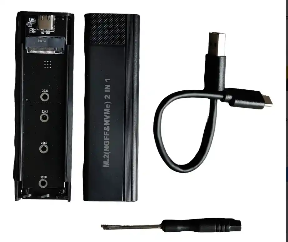 Caja Externa Para Disco Ssd M.2 Nvme Y Ngff Sata – Usb 3.1/3.0 Tipo C