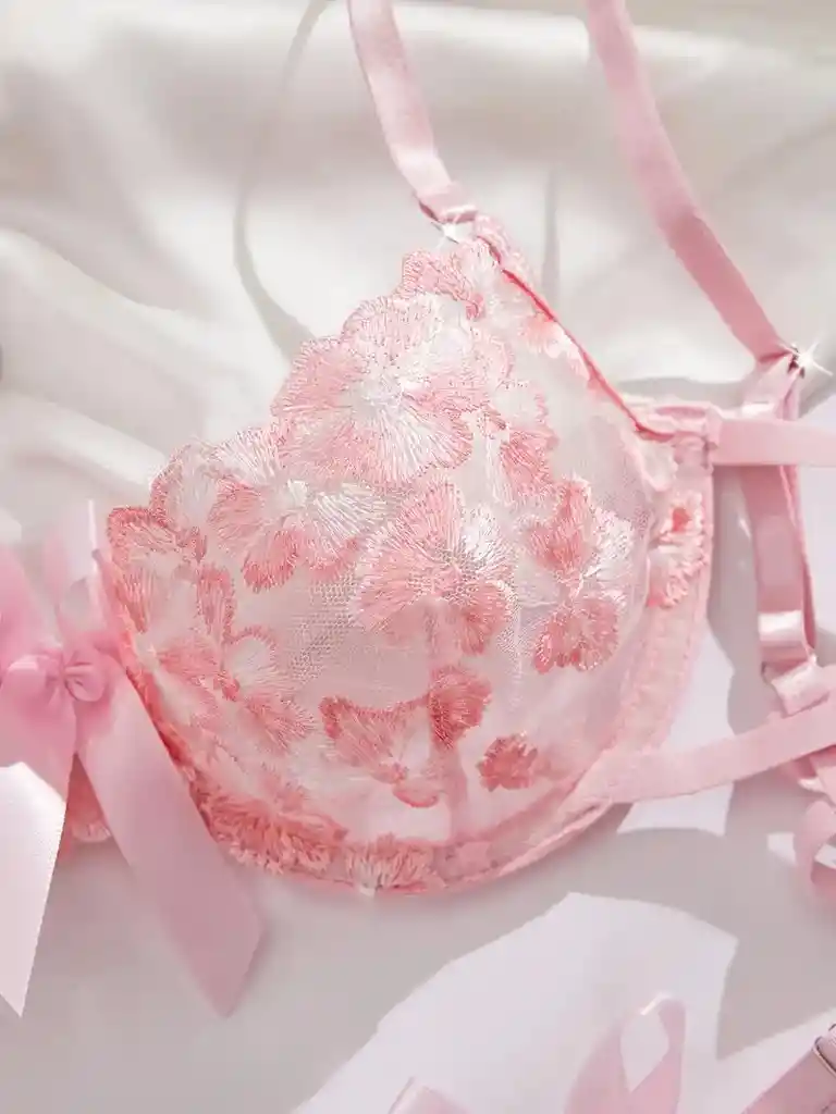 Conjunto Bordado Floral Talla M