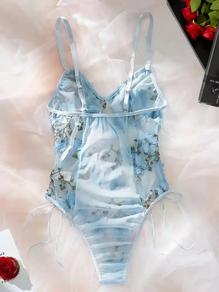 Conjunto Bordado Floral Talla L