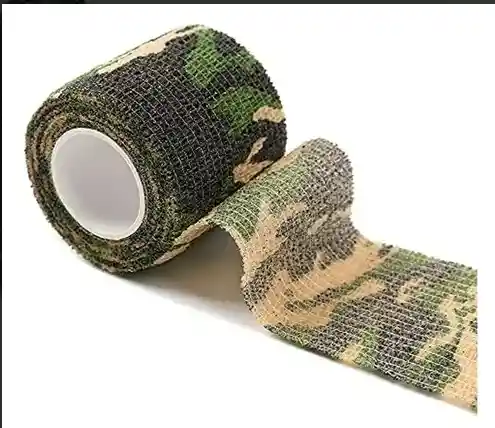 Cinta Cohesiva, Cinta Autoadhesiva, Venda Elástica Estampada Verde Militar