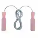 Lazo Siliconado Fitness Cuerda Para Saltar Color Rosa Pastel