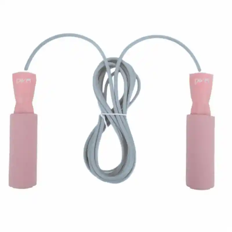 Lazo Siliconado Fitness Cuerda Para Saltar Color Rosa Pastel