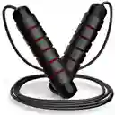 Lazo Guaya Cuerda Para Saltar Fitness Color Negro Con Rojo