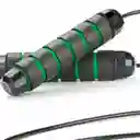Lazo Guaya Cuerda Para Saltar Fitness Color Negro Con Verde