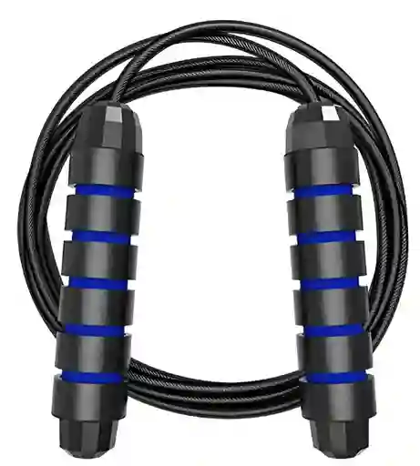 Lazo Guaya Cuerda Para Saltar Fitness Color Negro Con Azul