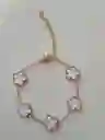 Pulsera Trébol Estilo Van Cleef Blanca