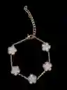 Pulsera Trébol Estilo Van Cleef Blanca